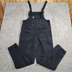 Lucy and Yak Original Denim Dungarees Overalls Sz S/L Black Organic Cotton